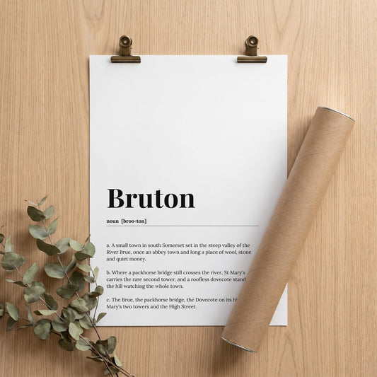 Bruton — Dictionary Print