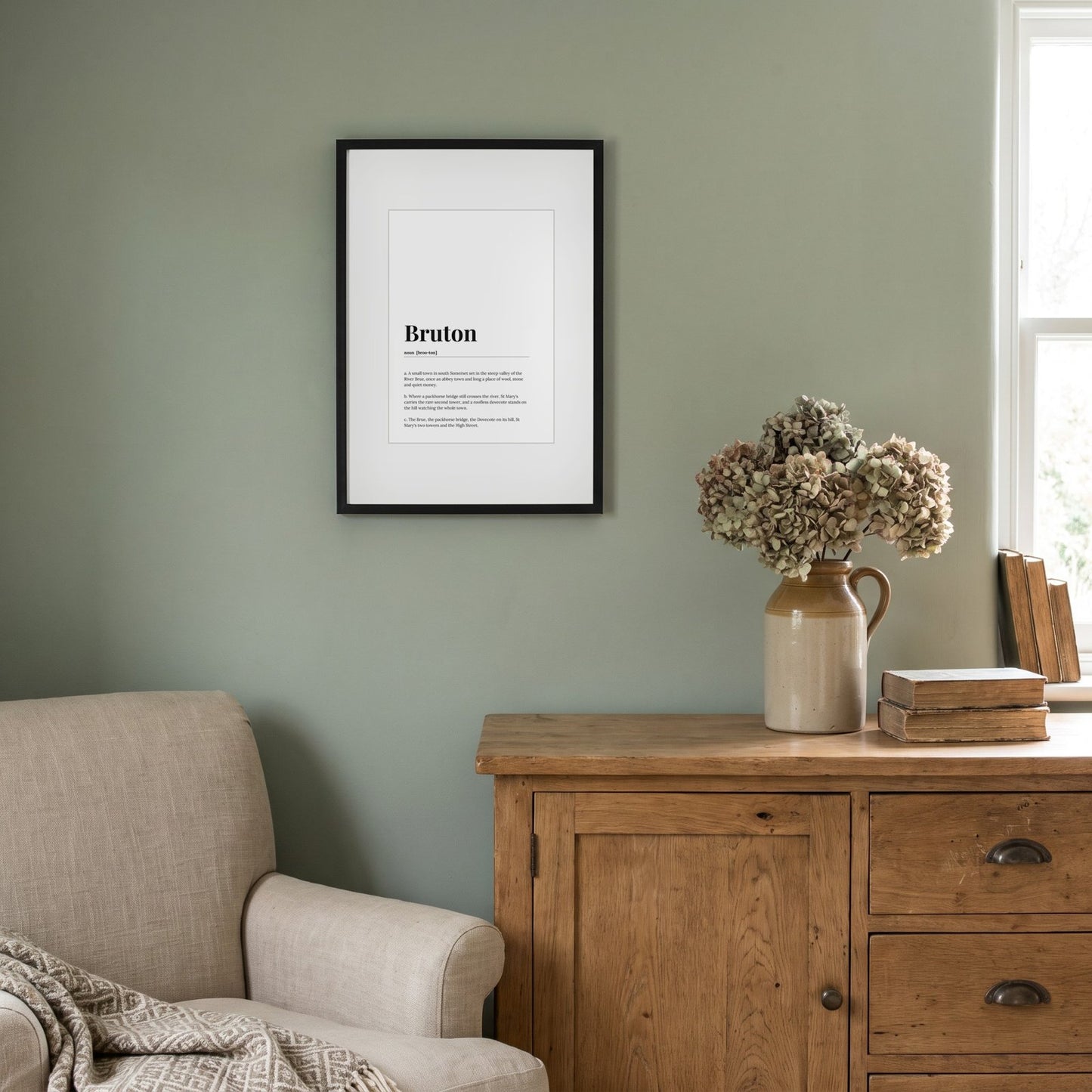 Bruton — Framed Dictionary Print