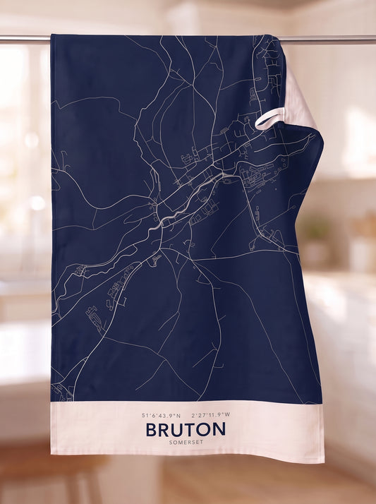 Bruton — Map Tea Towel