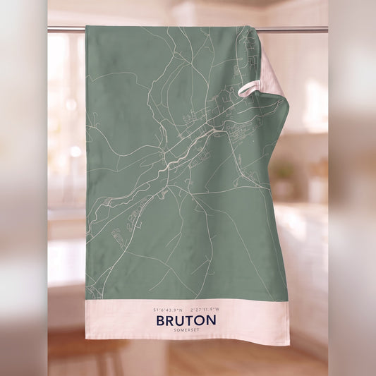 Bruton — Map Tea Towel