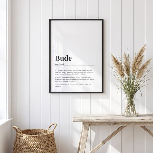 Bude — Framed Dictionary Print