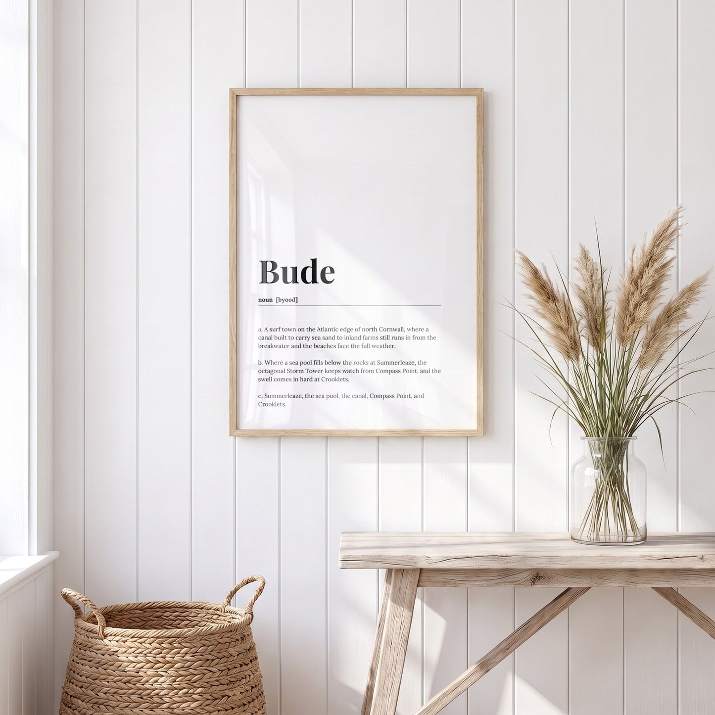 Bude — Framed Dictionary Print