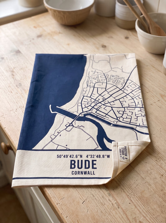 Bude — Map Tea Towel