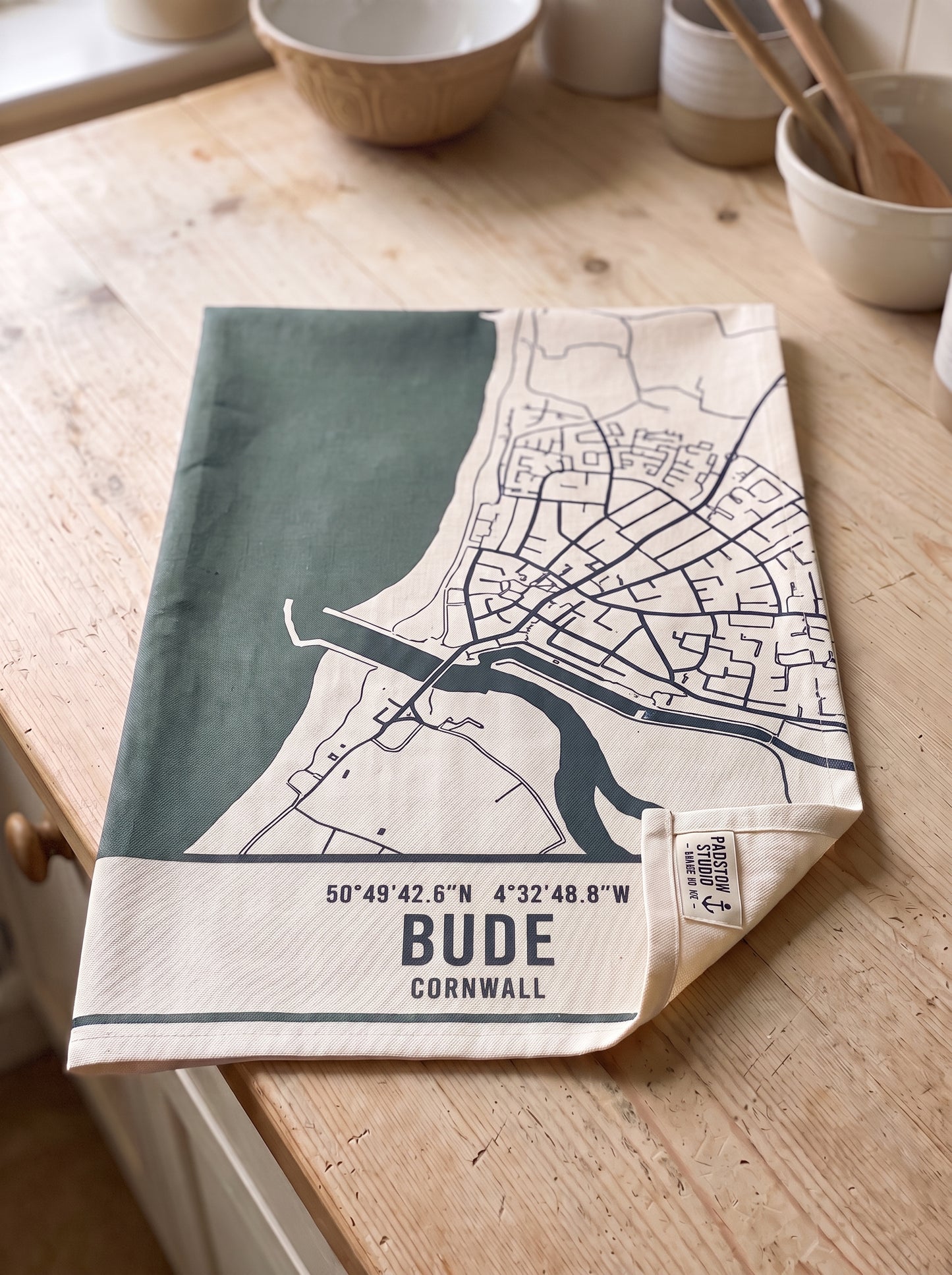 Bude — Map Tea Towel