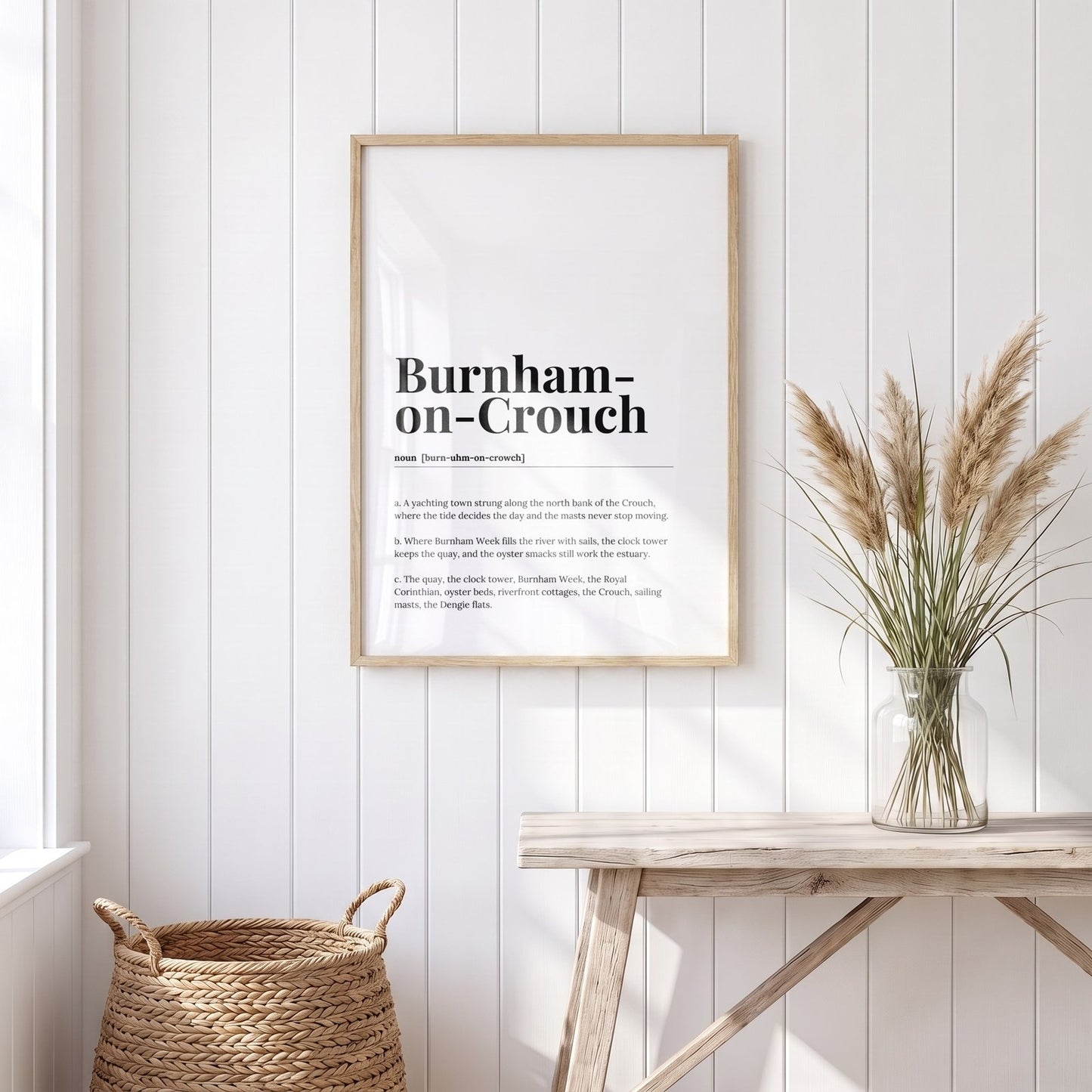 Burnham-on-Crouch — Framed Dictionary Print