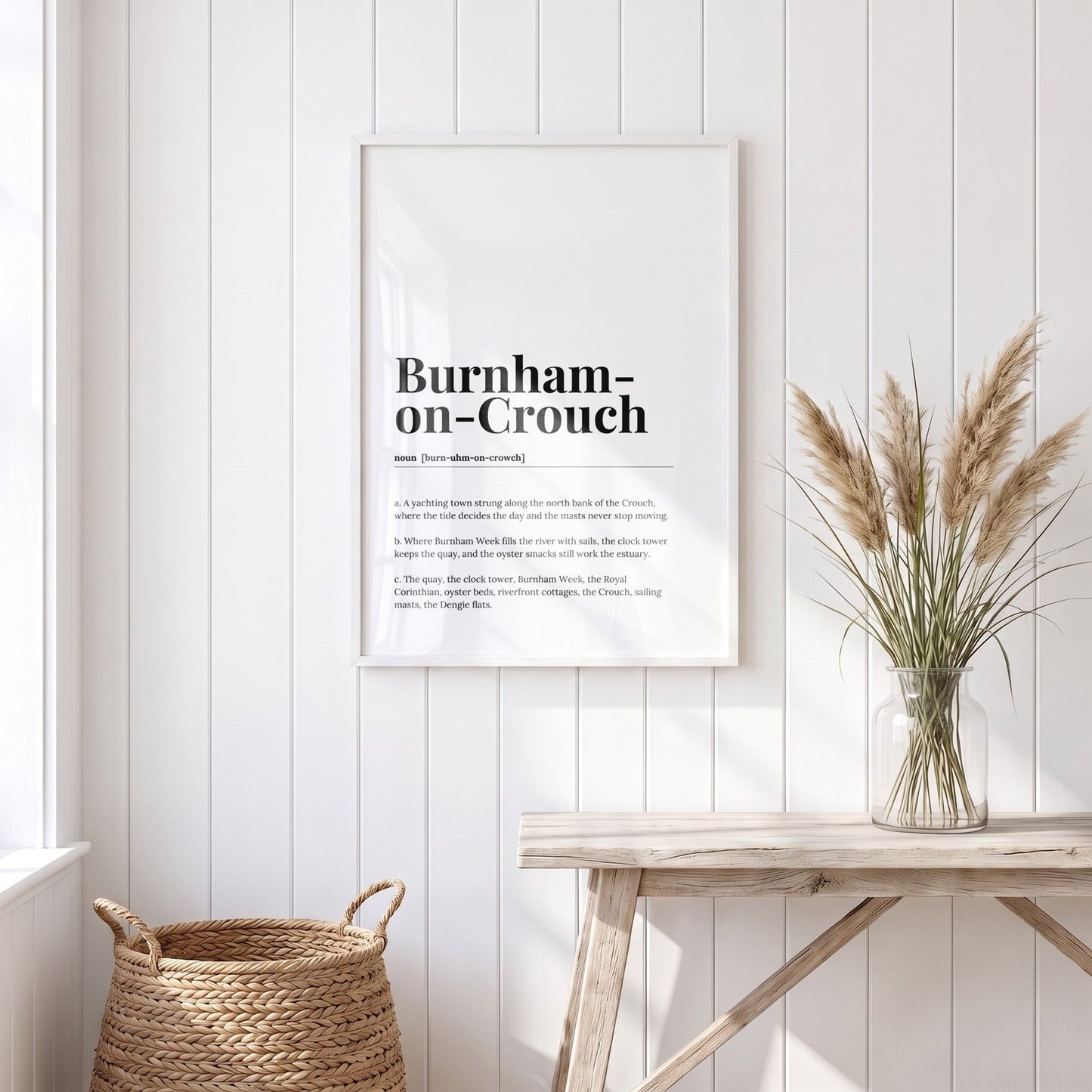 Burnham-on-Crouch — Framed Dictionary Print