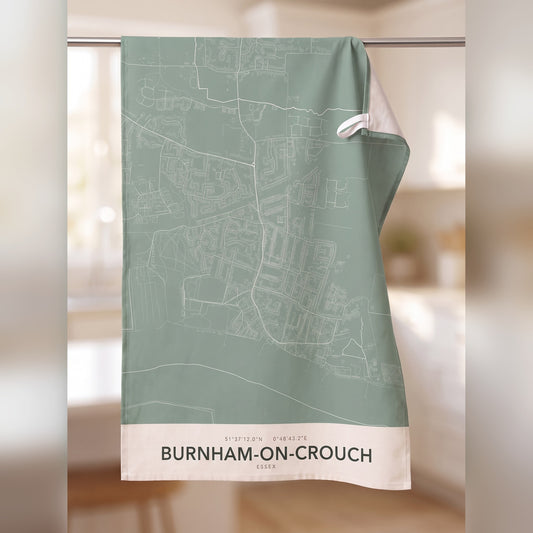 Burnham-on-Crouch — Map Tea Towel