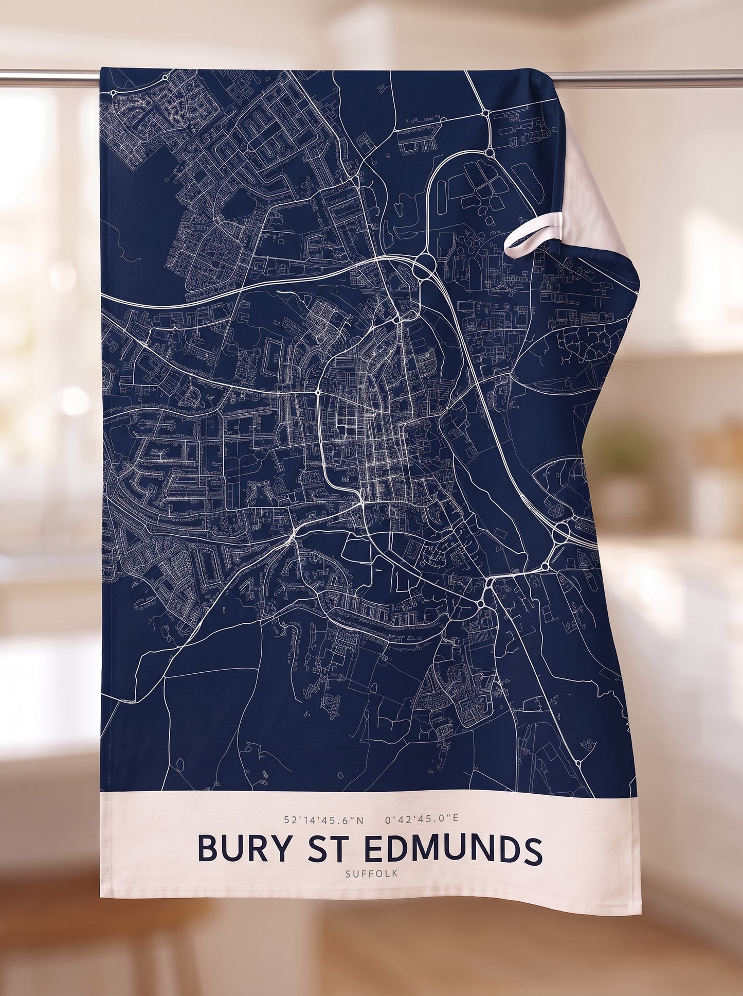 Bury St Edmunds — Map Tea Towel