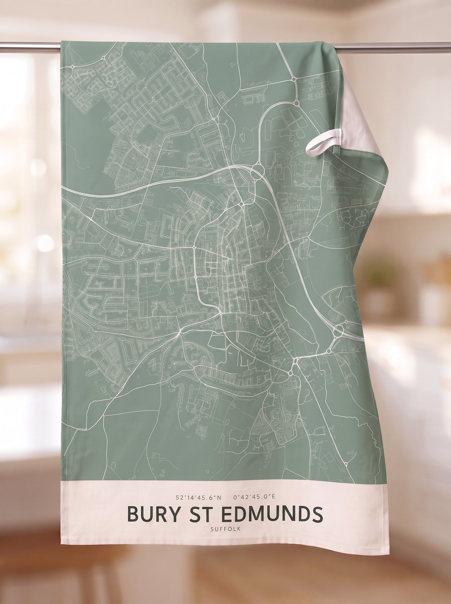 Bury St Edmunds — Map Tea Towel
