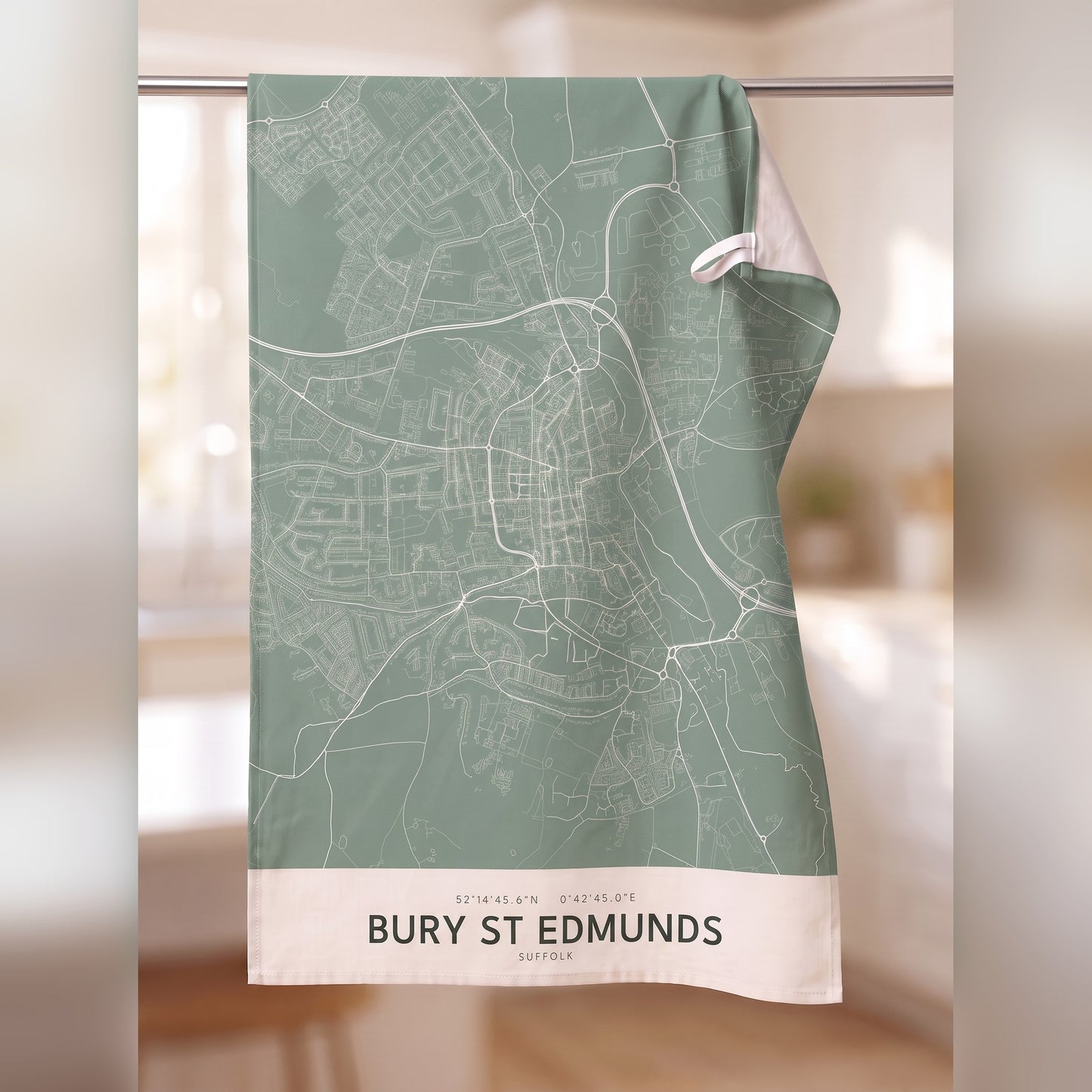 Bury St Edmunds — Map Tea Towel