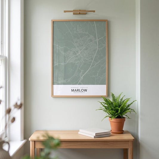 Marlow — Framed Map Print (Sage)