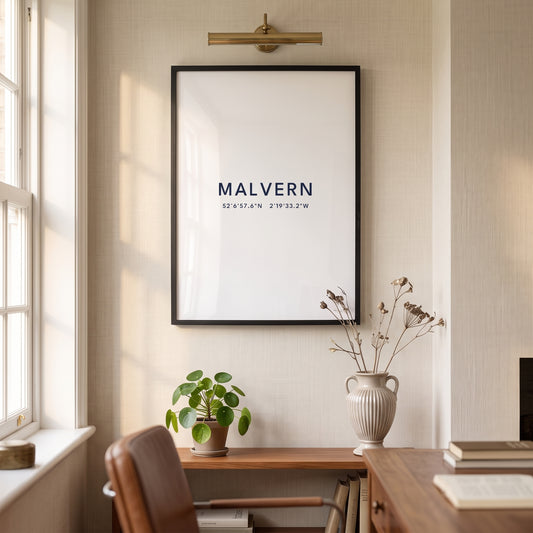 Malvern — Framed Coordinates Print