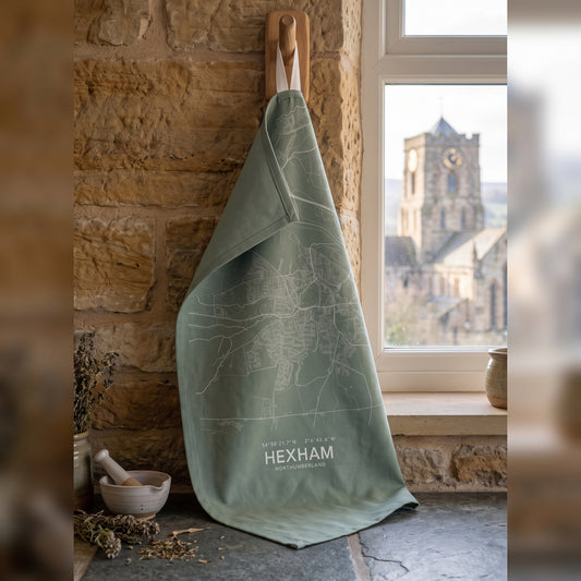 Hexham — Map Tea Towel