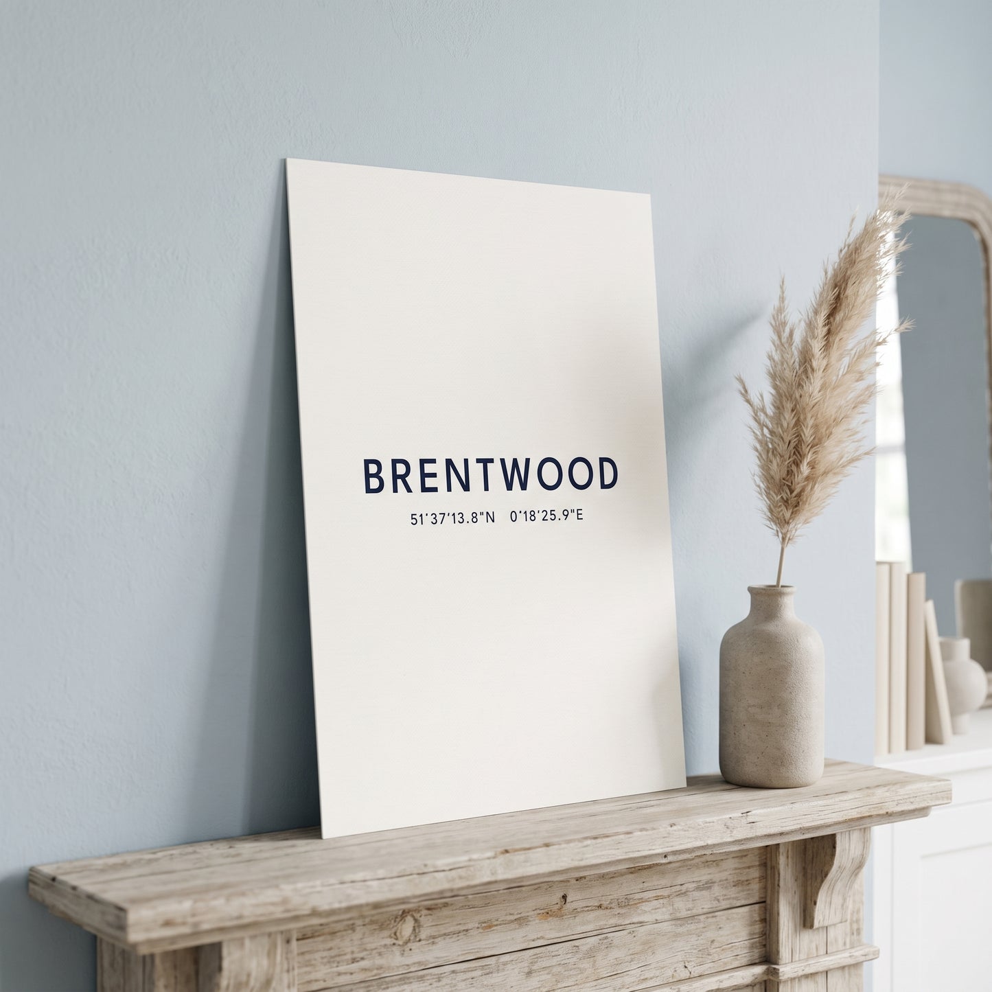 Your Town Merch — Brentwood Coordinates Print (unframed) lifestyle