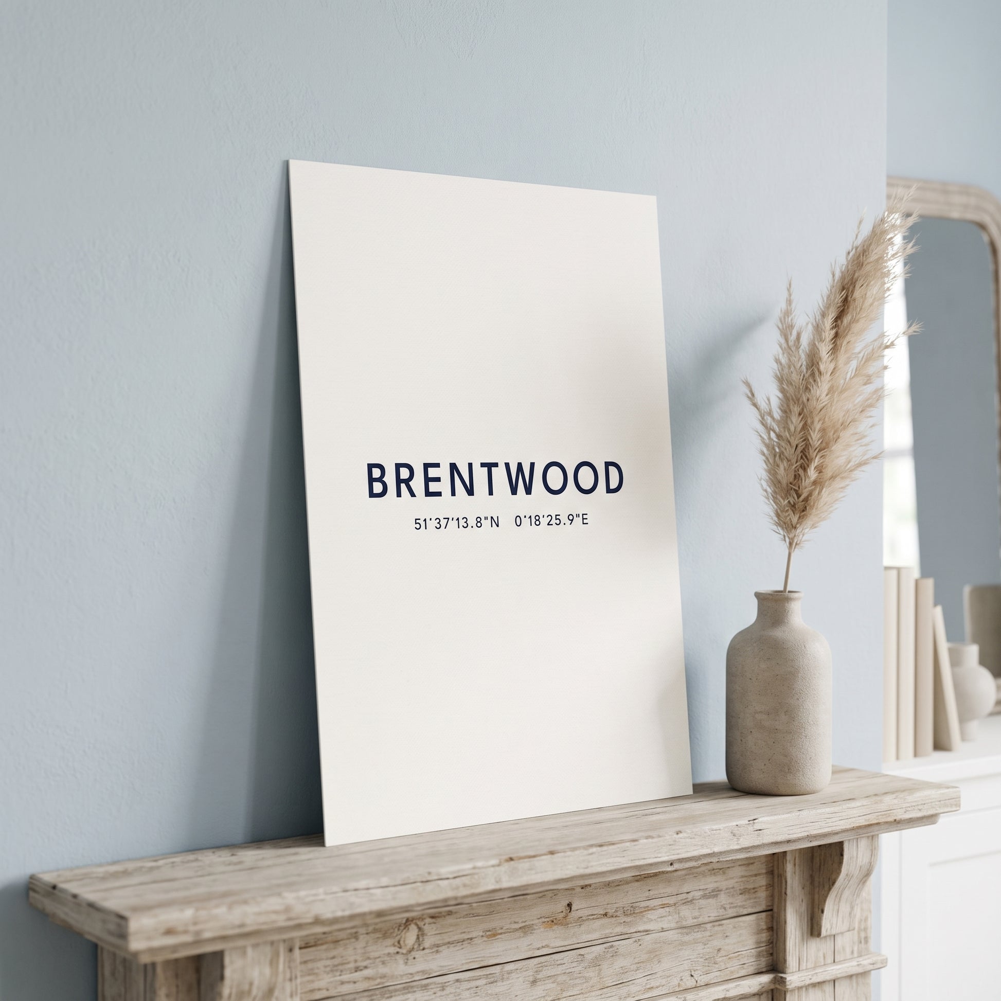 Your Town Merch — Brentwood Coordinates Print (unframed) lifestyle