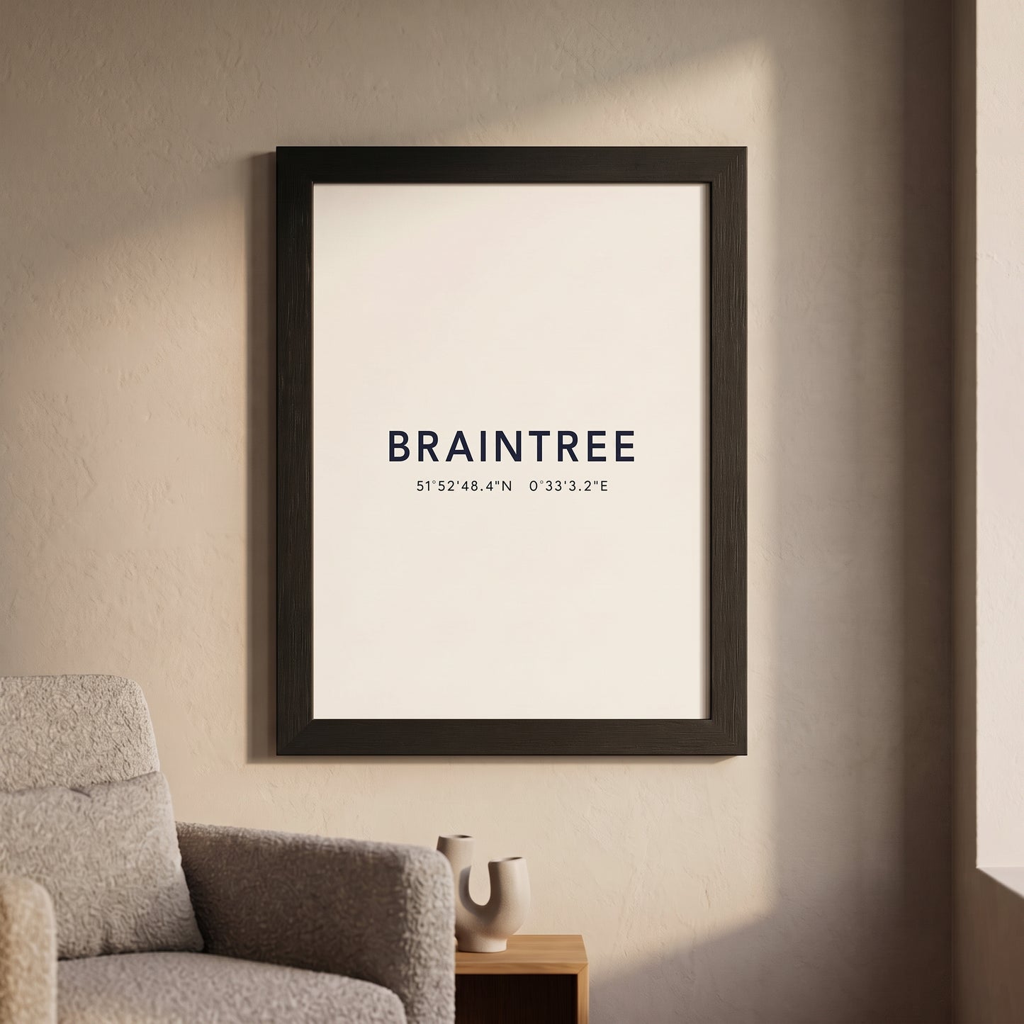 Braintree — Framed Coordinates Print