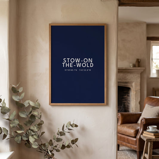Stow-on-the-Wold — Coordinates Print