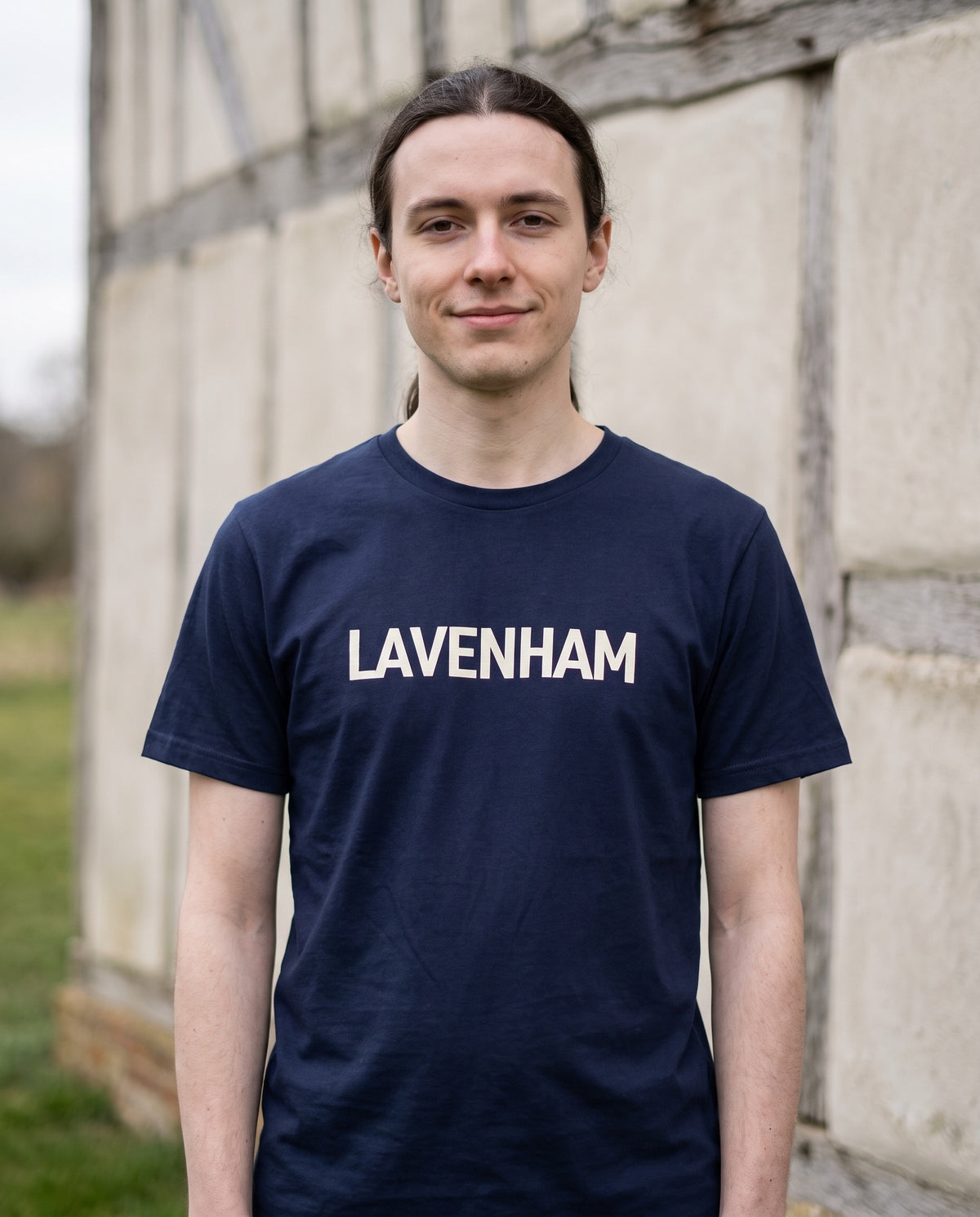 Your Town Merch — Lavenham Navy Tee lifestyle