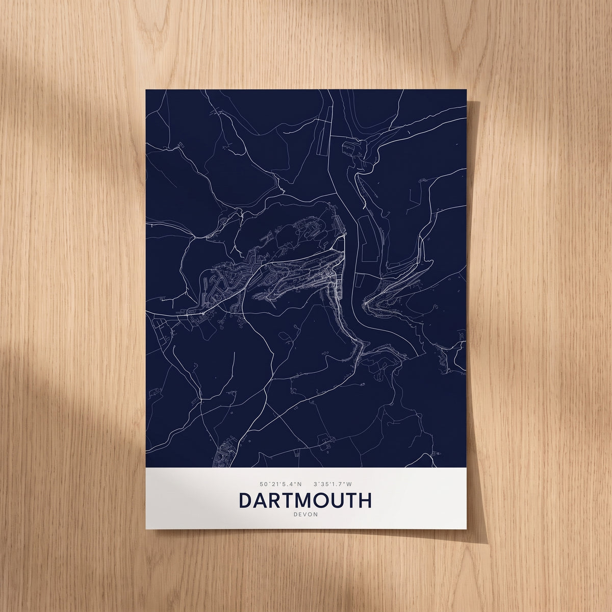 Your Town Merch — Dartmouth Map Print lifestyle