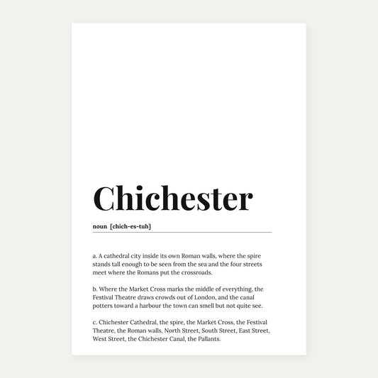 Chichester — Dictionary Print