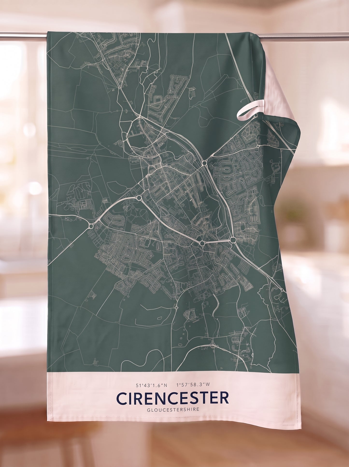Cirencester — Map Tea Towel