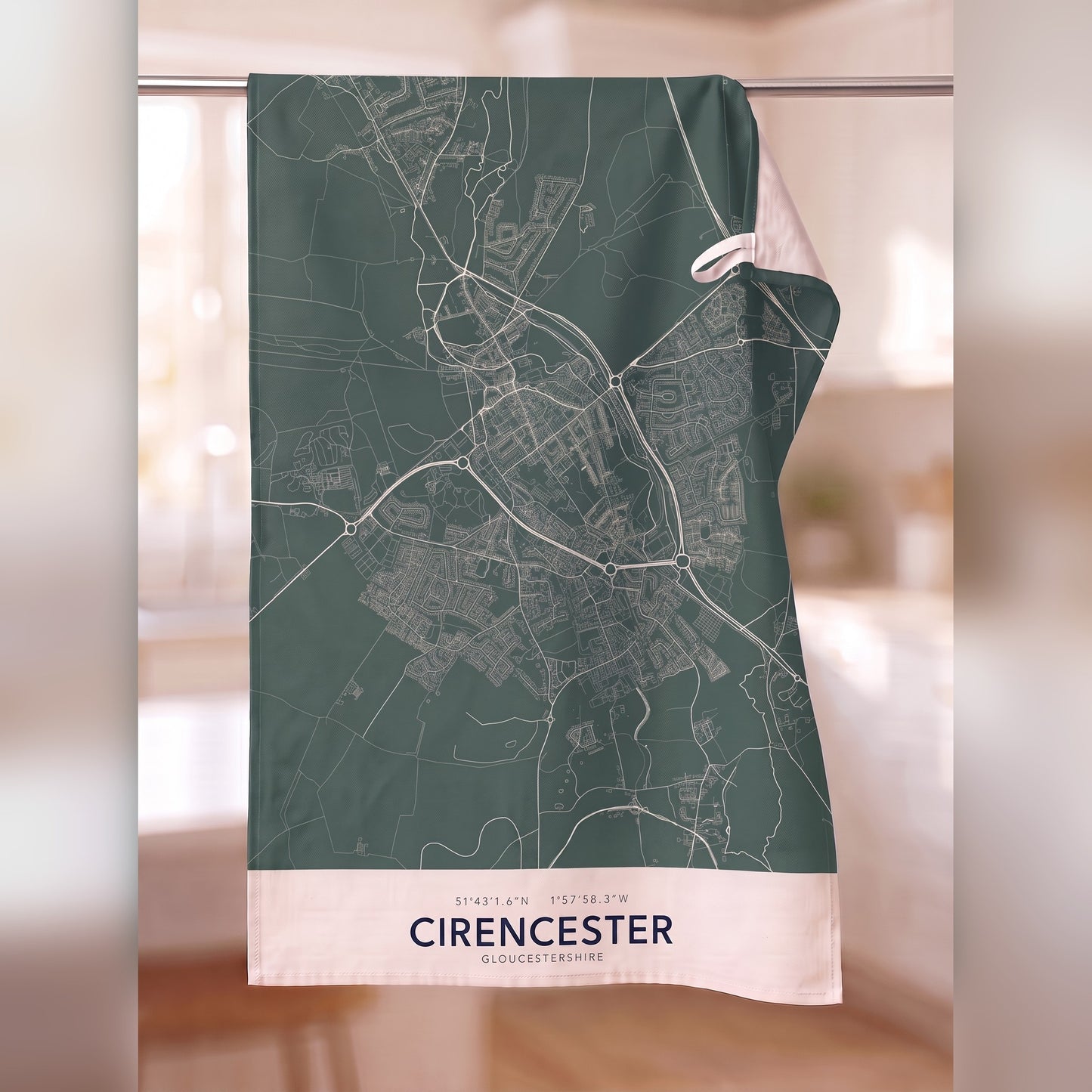 Cirencester — Map Tea Towel