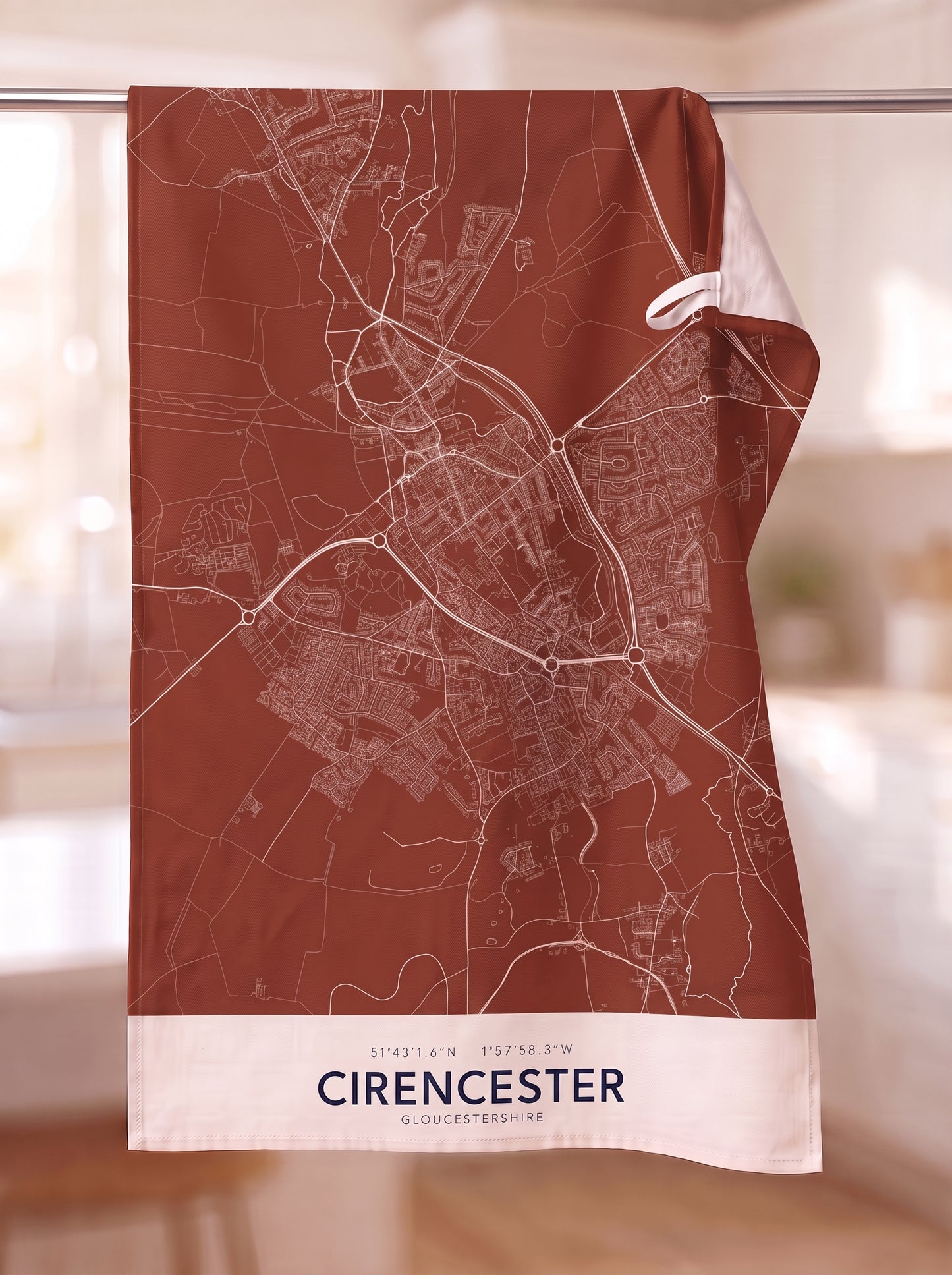 Cirencester — Map Tea Towel