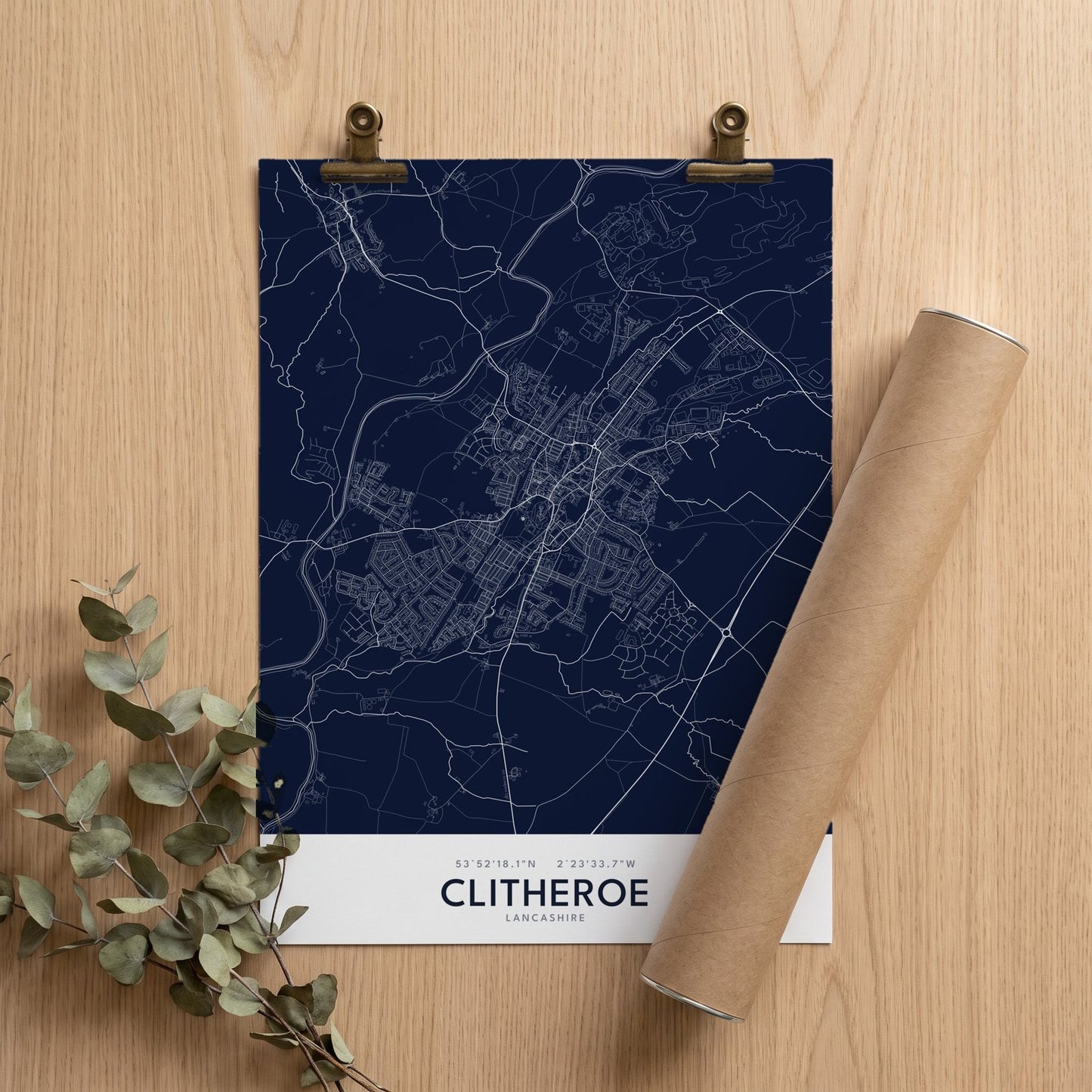 Clitheroe — Map Print