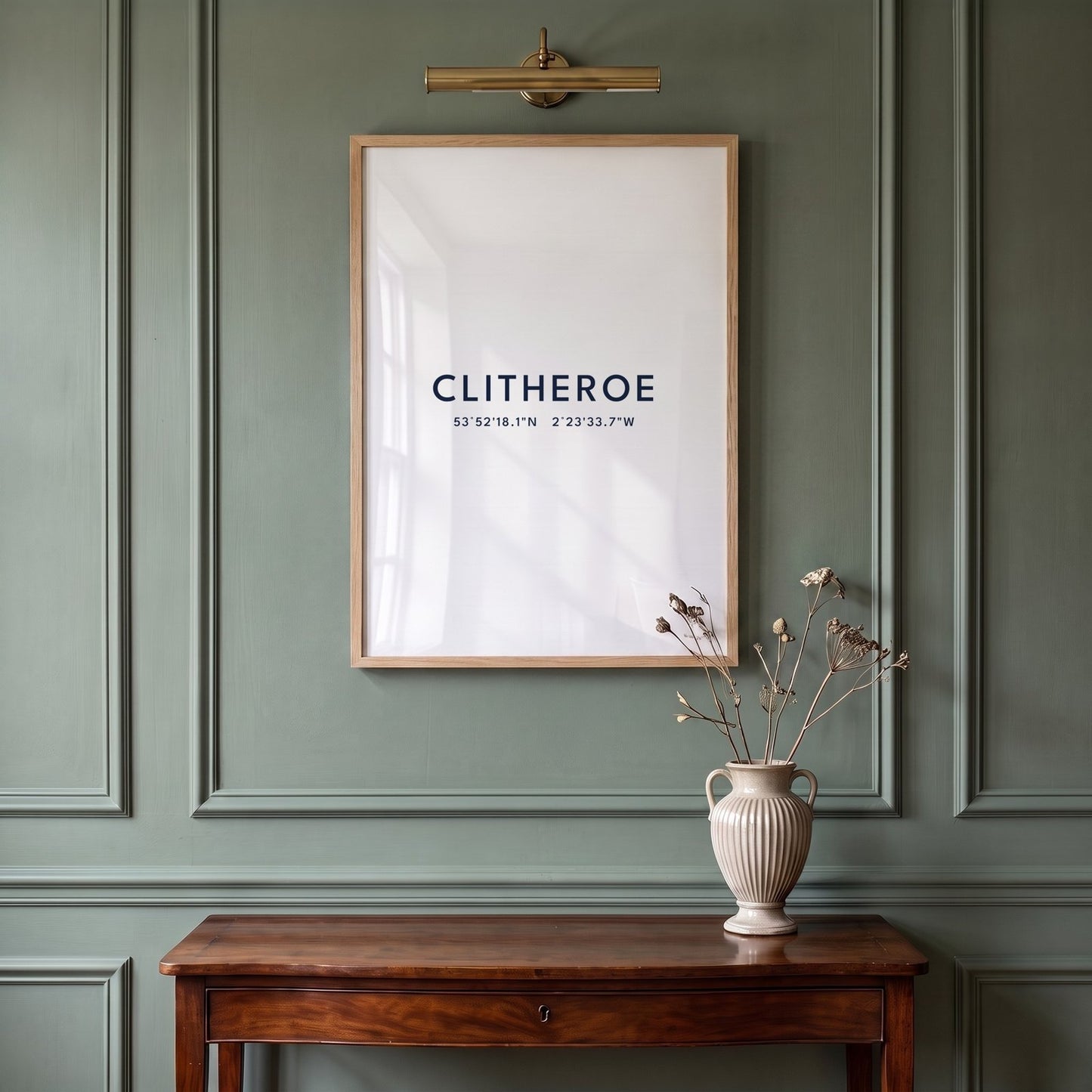 Clitheroe — Framed Coordinates Print