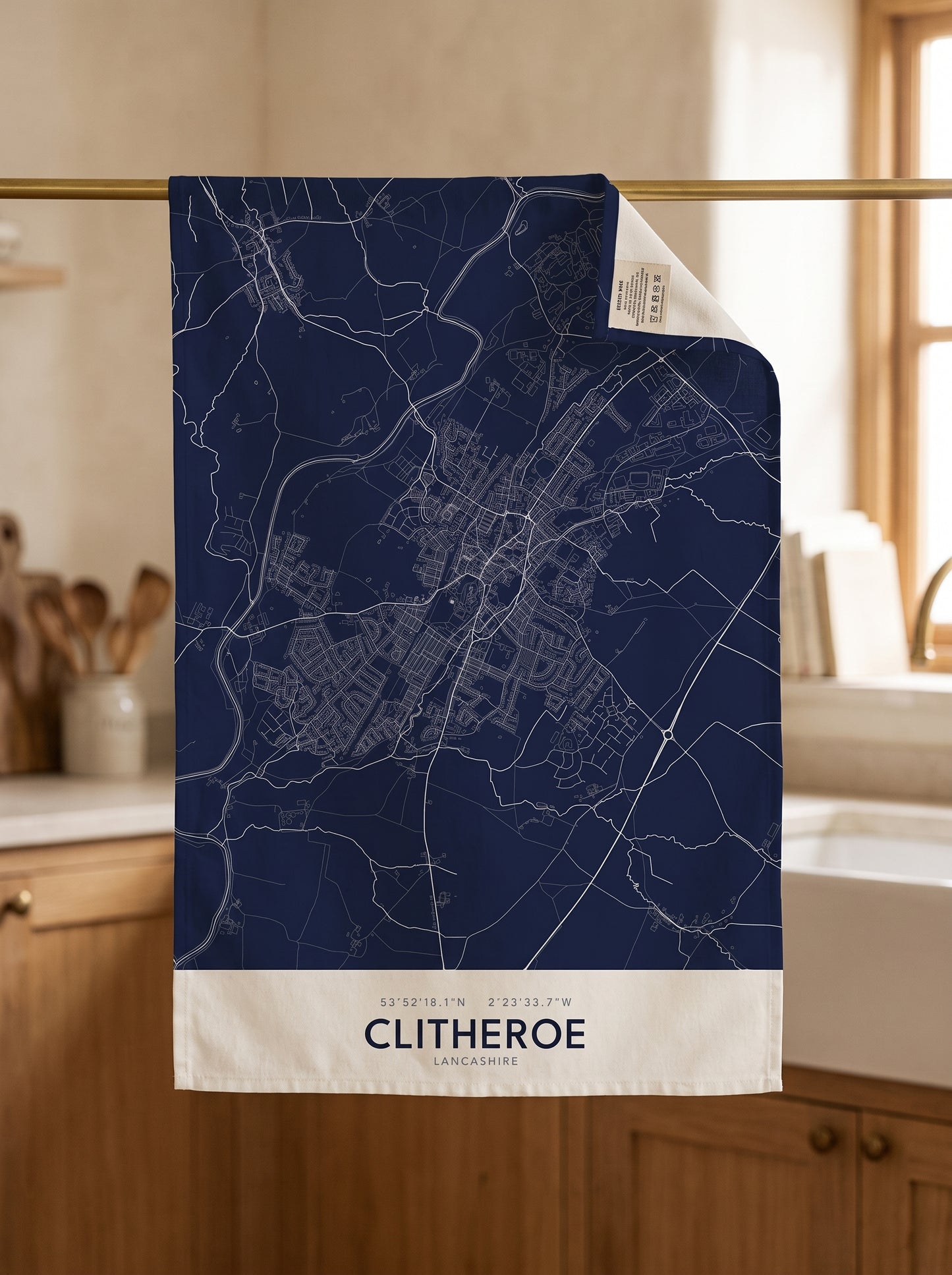 Clitheroe — Map Tea Towel