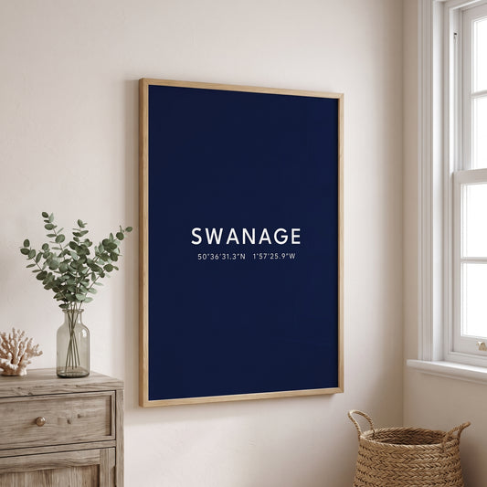 Swanage — Coordinates Print