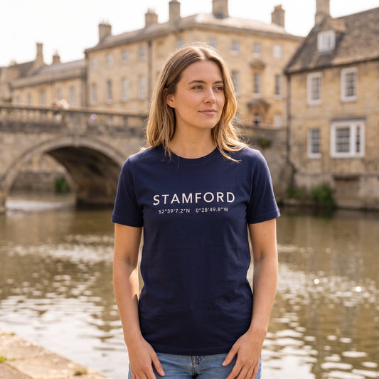 Stamford — Coordinates Navy Tee