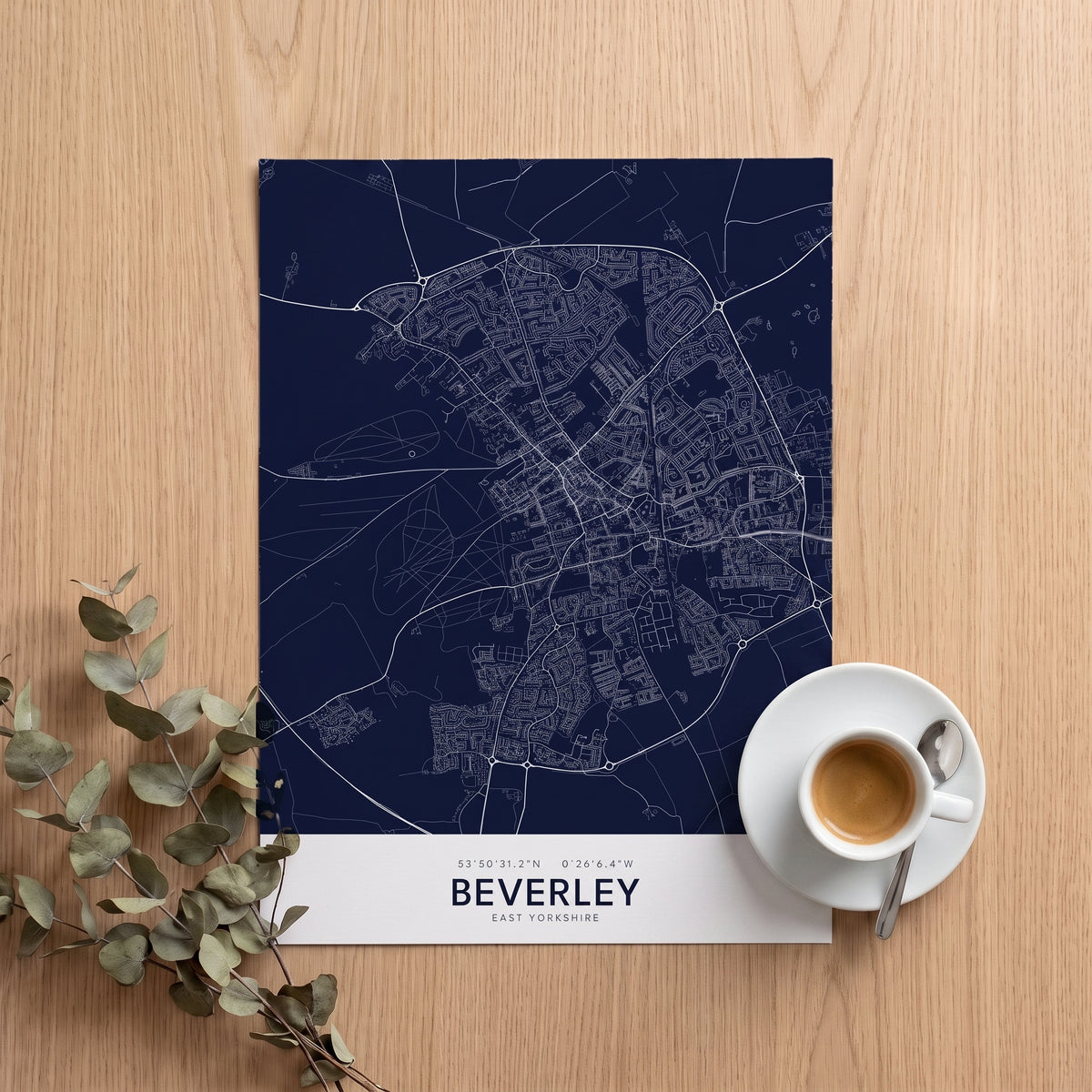 Your Town Merch — Beverley Map Print lifestyle