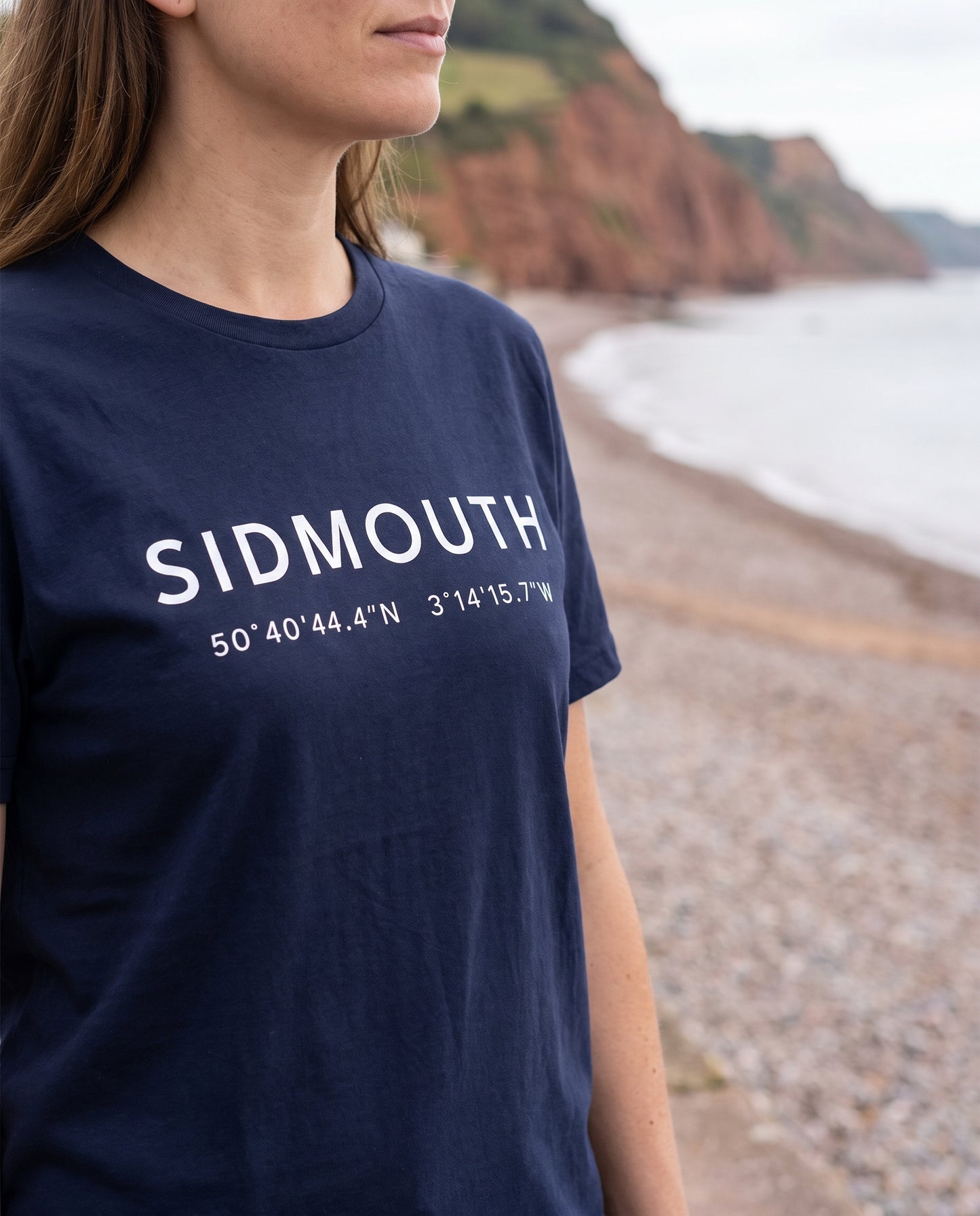 Sidmouth — Coordinates Navy Tee