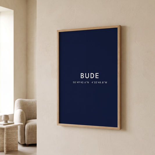 Bude — Coordinates Print