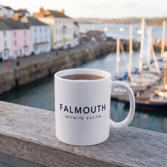 Falmouth — Coordinates Ceramic Mug