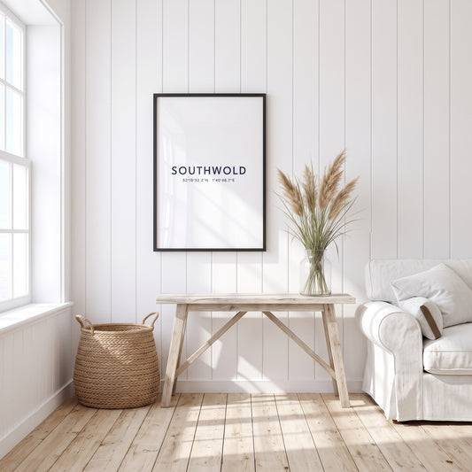 Southwold — Framed Coordinates Print