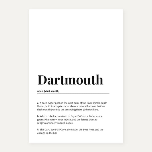 Dartmouth — Dictionary Print