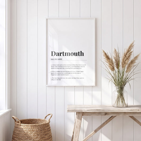 Dartmouth — Framed Dictionary Print