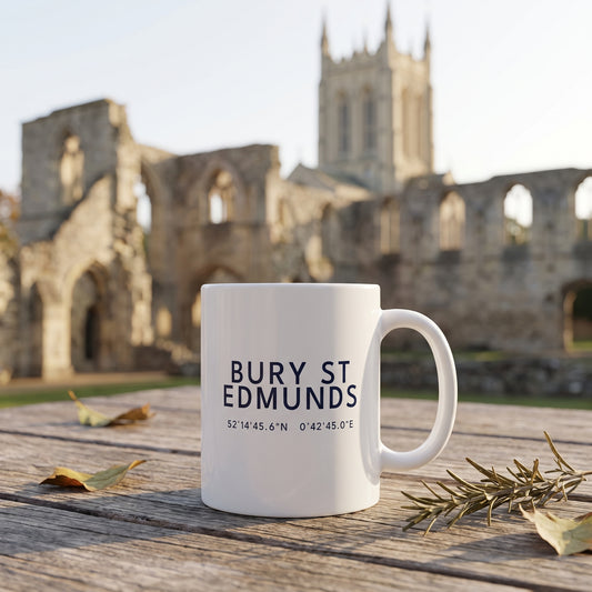 Bury St Edmunds — Coordinates Ceramic Mug