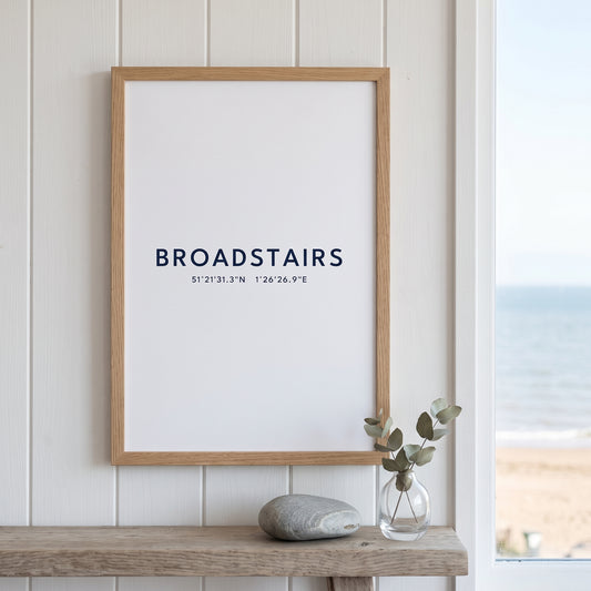 Broadstairs — Coordinates Print (White)