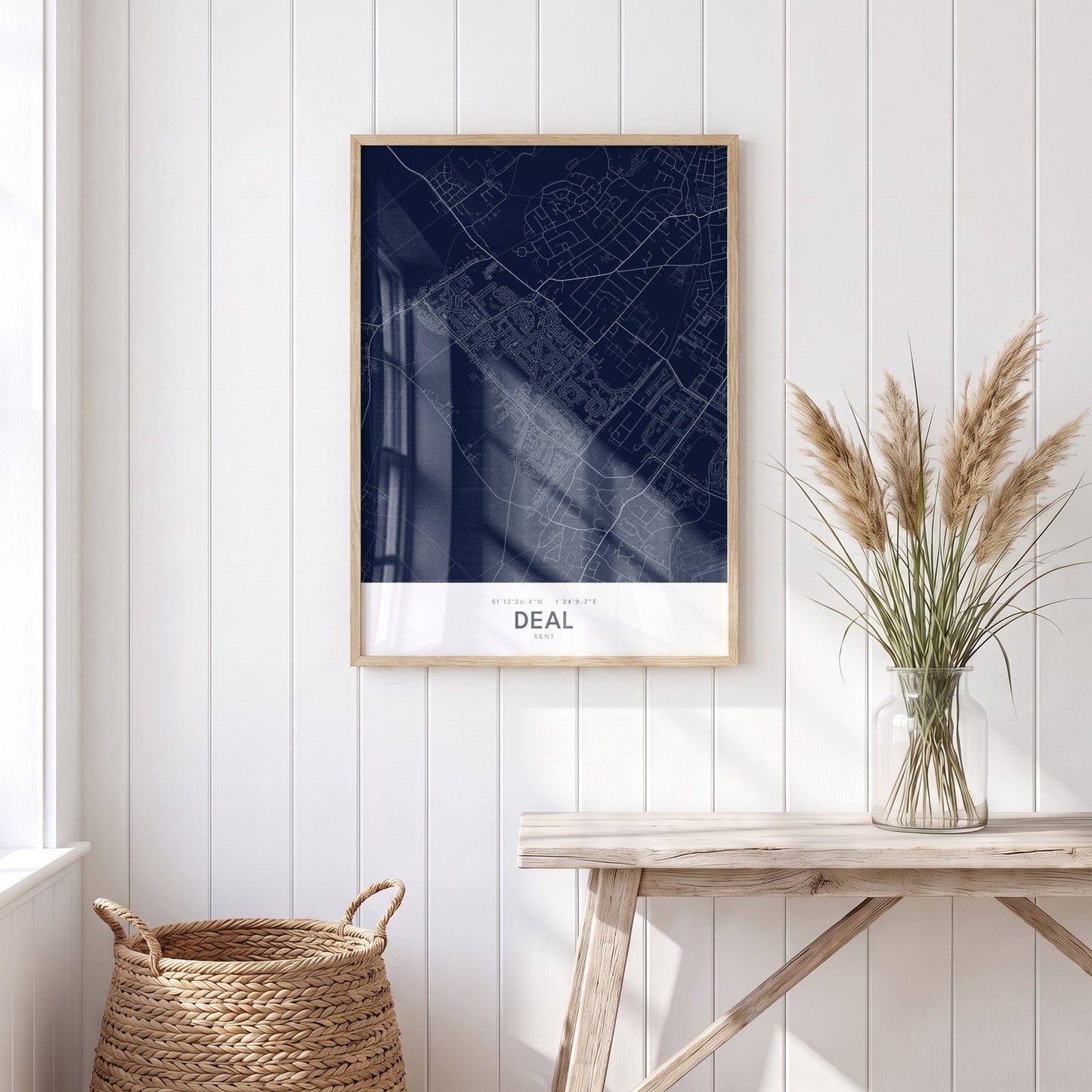 Deal — Framed Map Print (Navy)