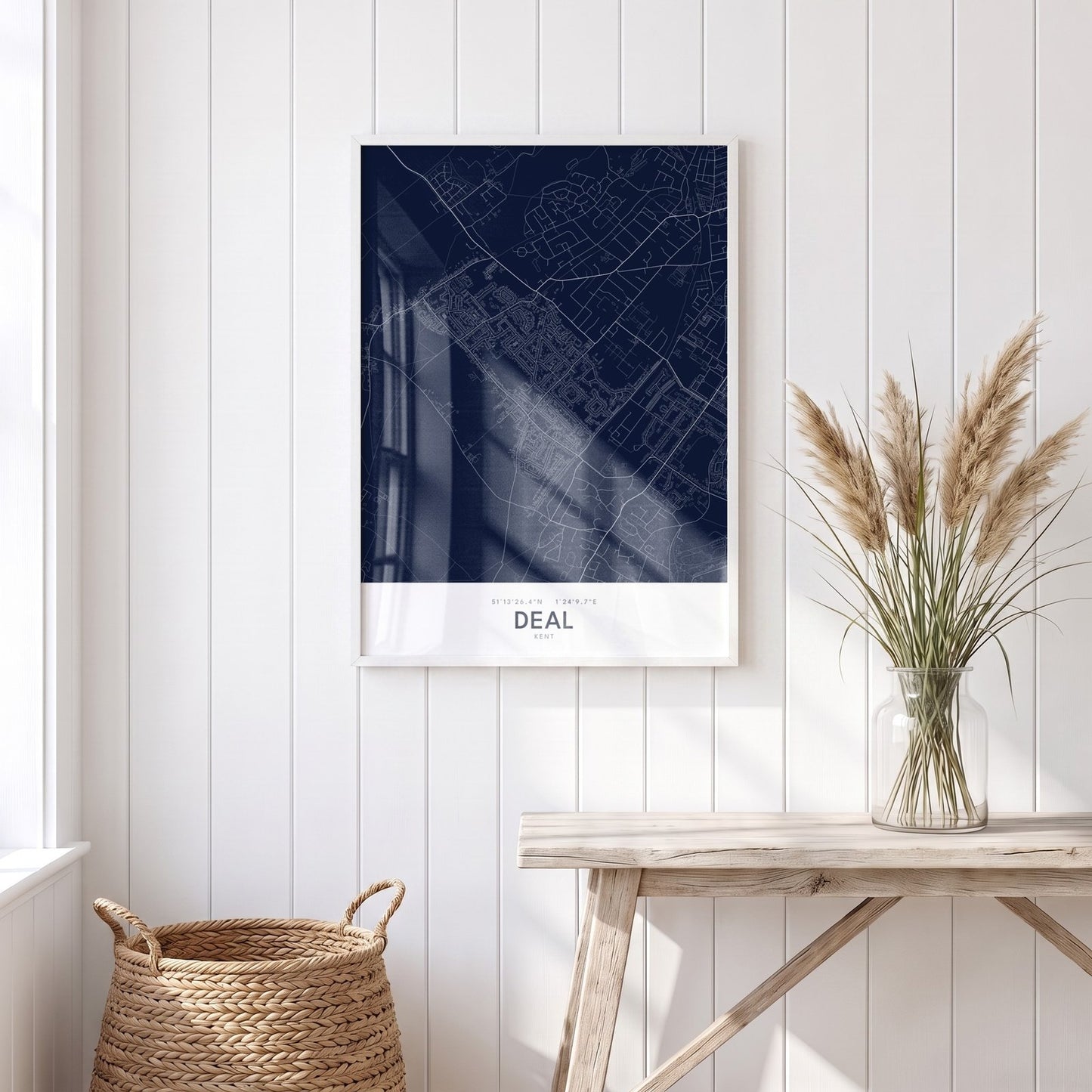Deal — Framed Map Print (Navy)