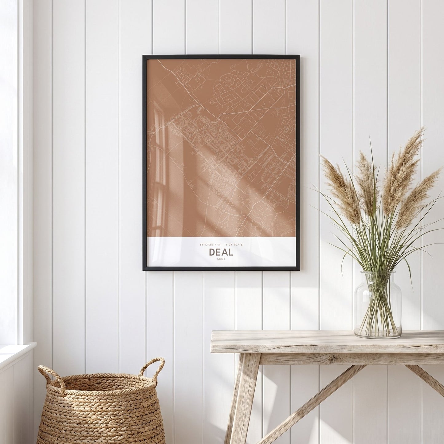Deal — Framed Map Print (Terracotta)