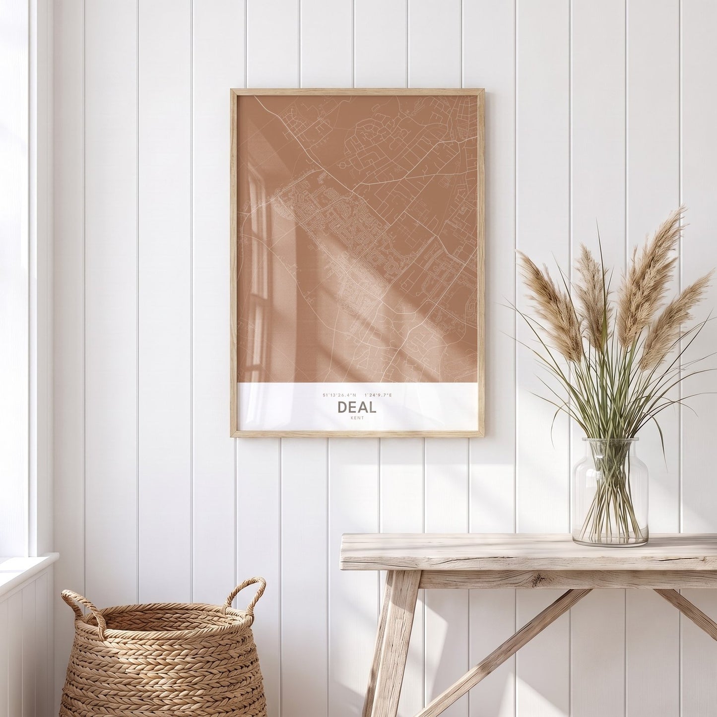 Deal — Framed Map Print (Terracotta)