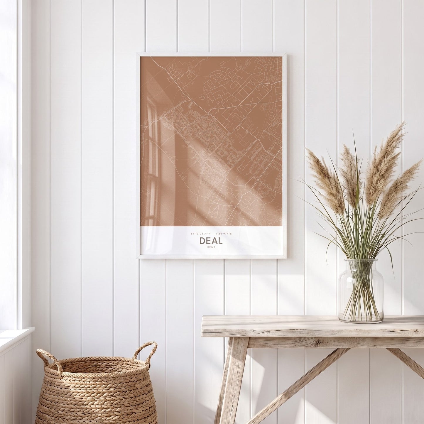 Deal — Framed Map Print (Terracotta)