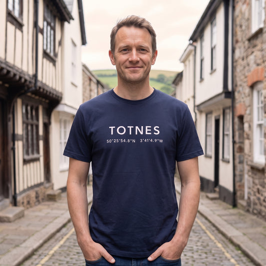 Totnes — Coordinates Navy Tee