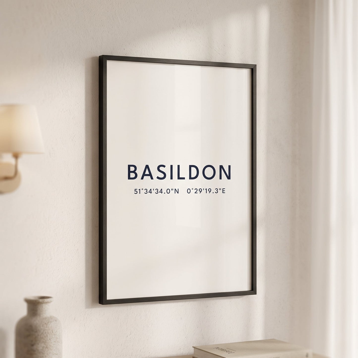 Basildon — Framed Coordinates Print