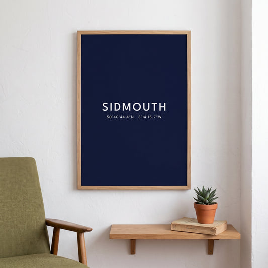 Sidmouth — Coordinates Print