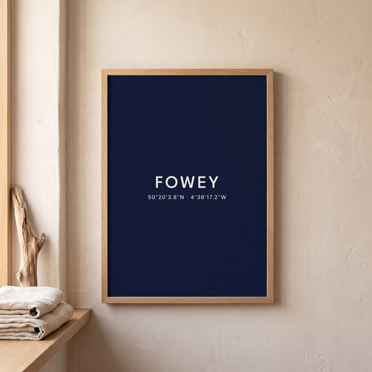 Fowey — Coordinates Print